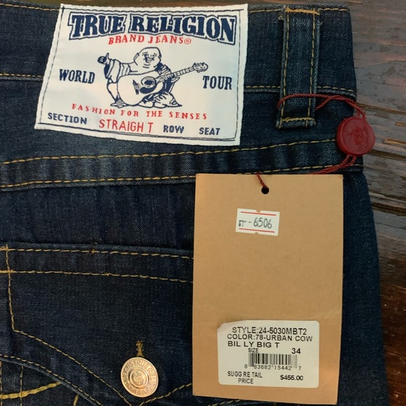 TRUE RELIGION JEANS W: 34 BRAND NEW - Picture 3 of 4